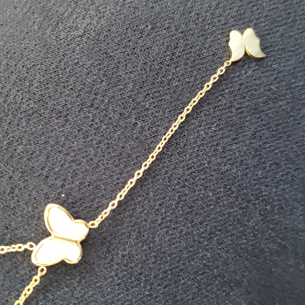 ⭐️HPx2⭐️ NWT Adornia: 14k Gold Plated Butterfly Pendant Necklace - Picture 2 of 4
